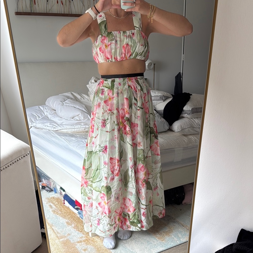 Floral Set - Maxi skirt and matching top